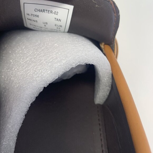 Aston Marc‎ Charter Loafers Men's 9M Tan Side Buckle Casual Slip-on Shoes S0694 - Picture 9 of 11